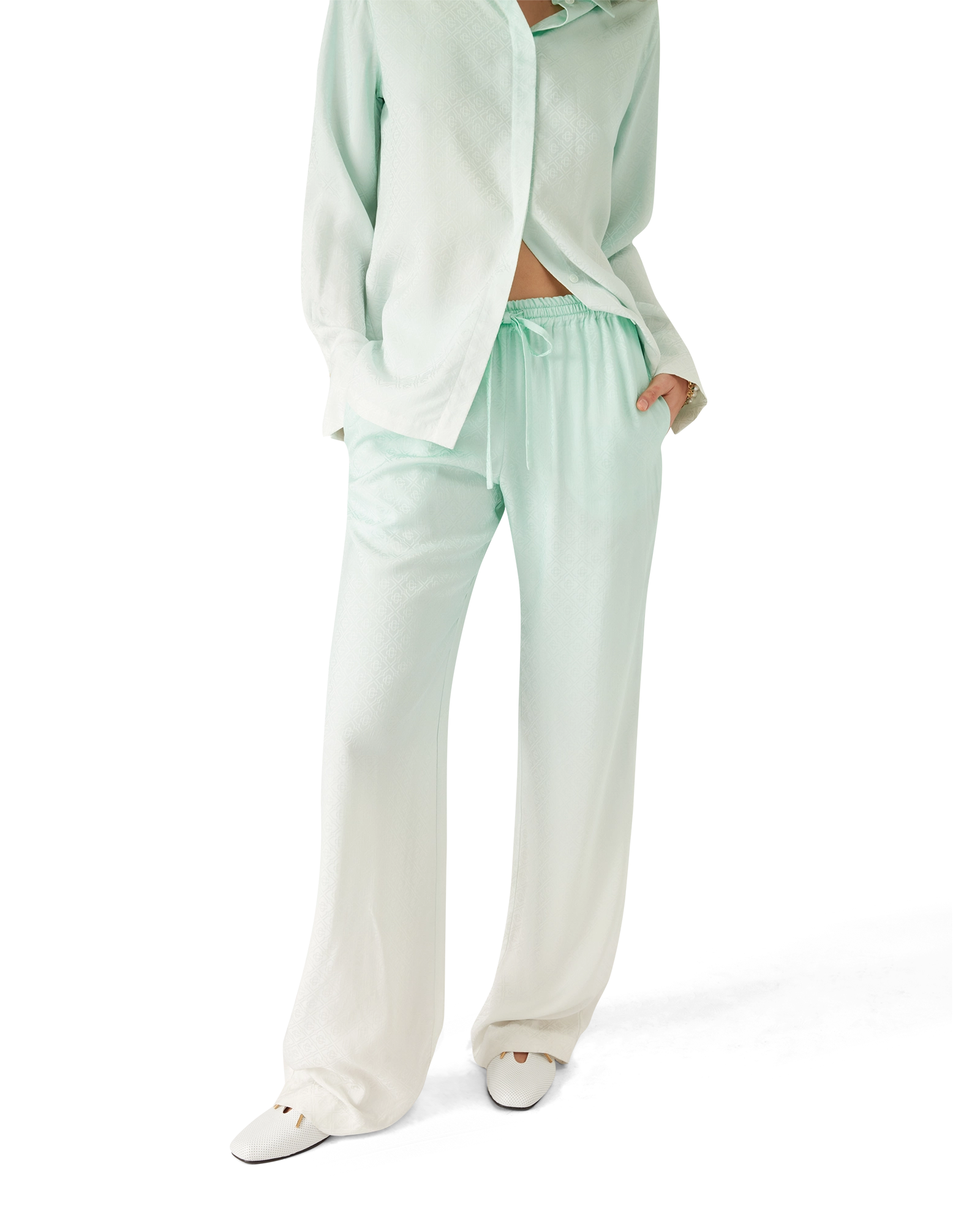 Gradient Monogram Jacquard Trousers