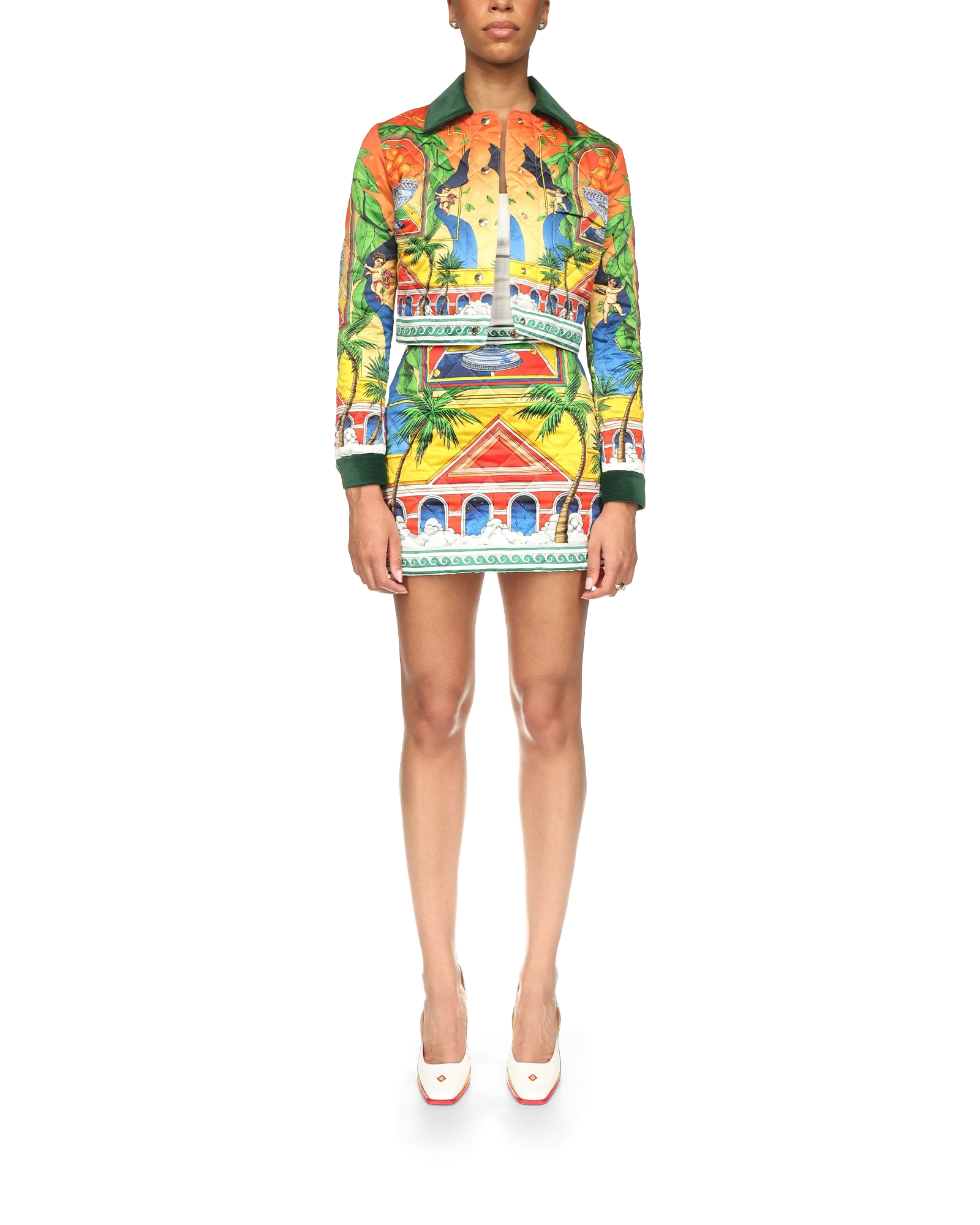 Triomphe D'Orange Quilted Cropped Jacket