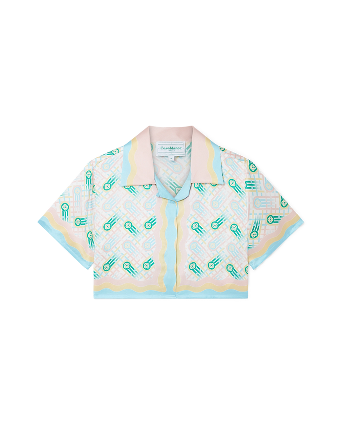 Ping Pong Cropped Silk Shirt