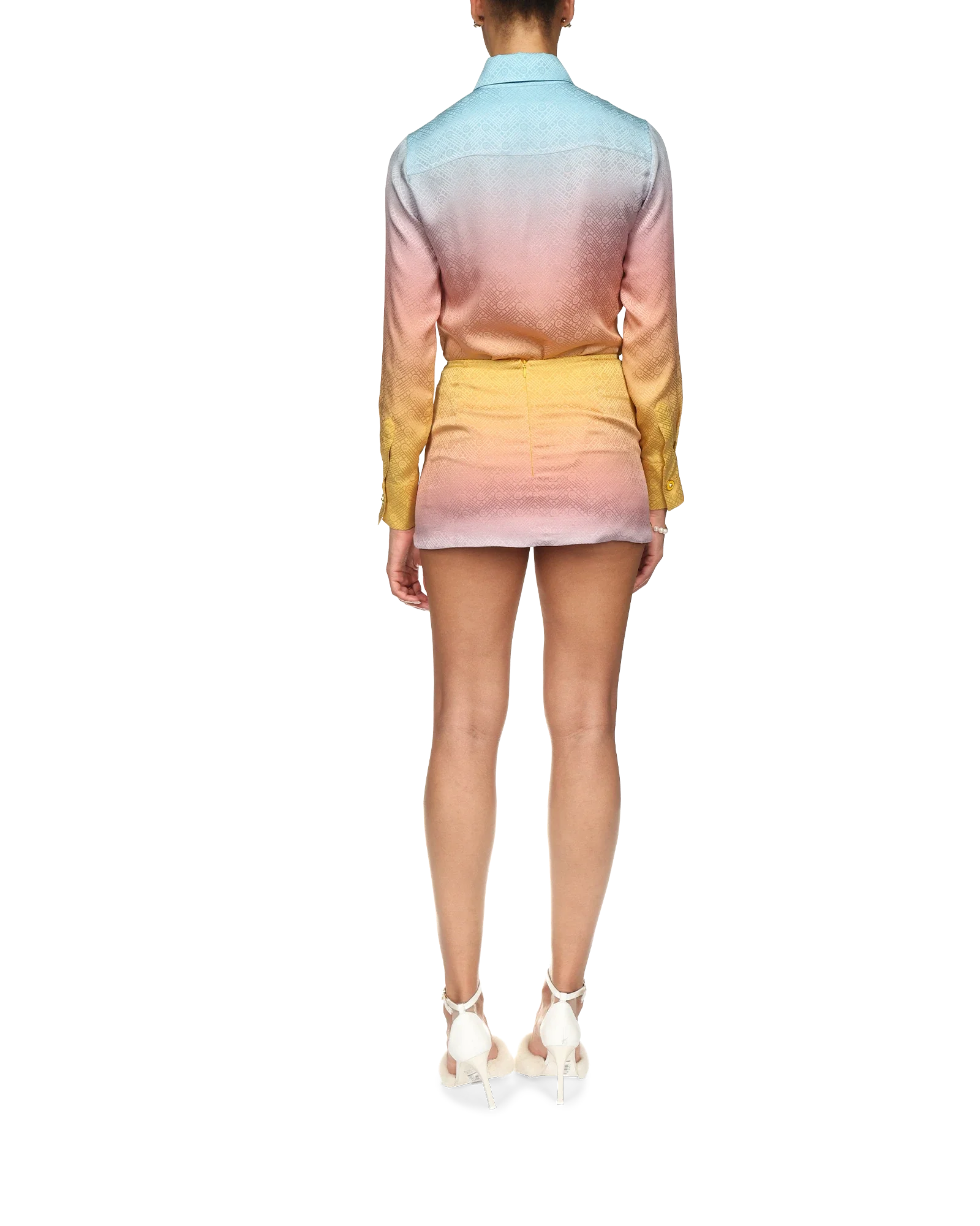 Ping Pong Gradient Silk Skirt