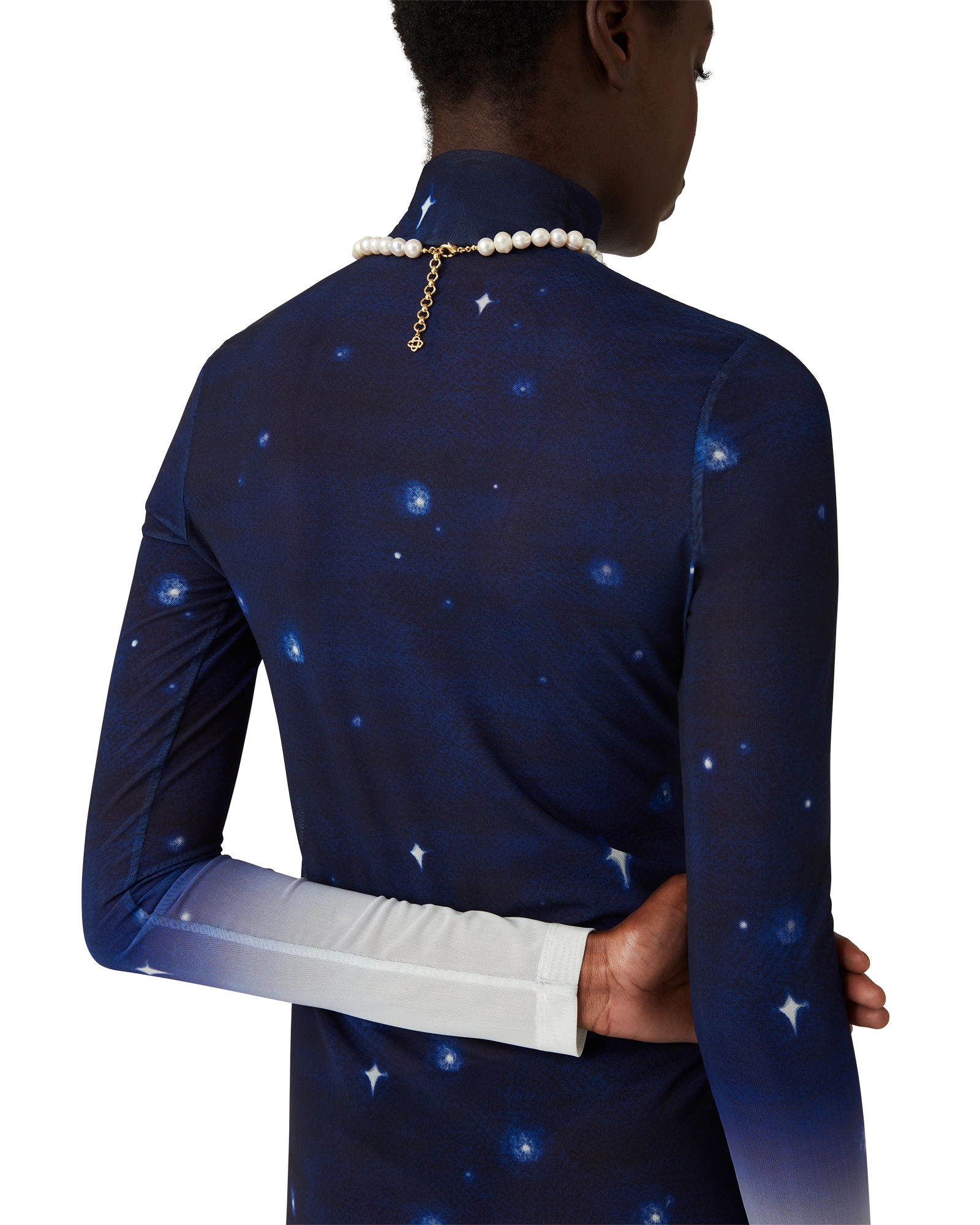 Midnight Acropolis Mesh Dress