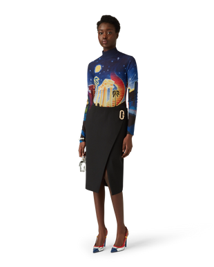 Chrome Arch Slingback Pump