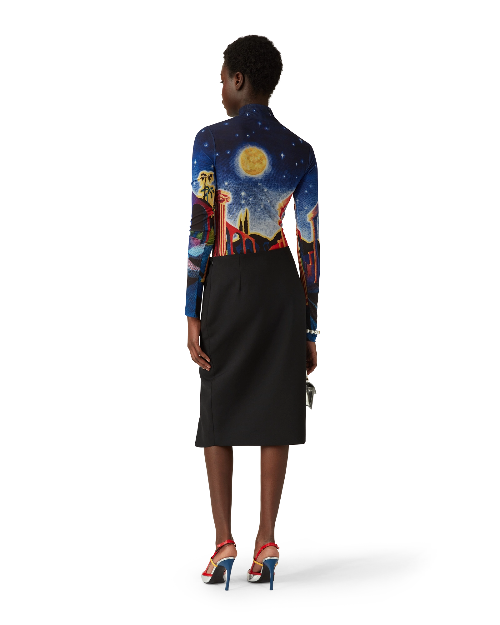 Midnight Acropolis Mesh Top