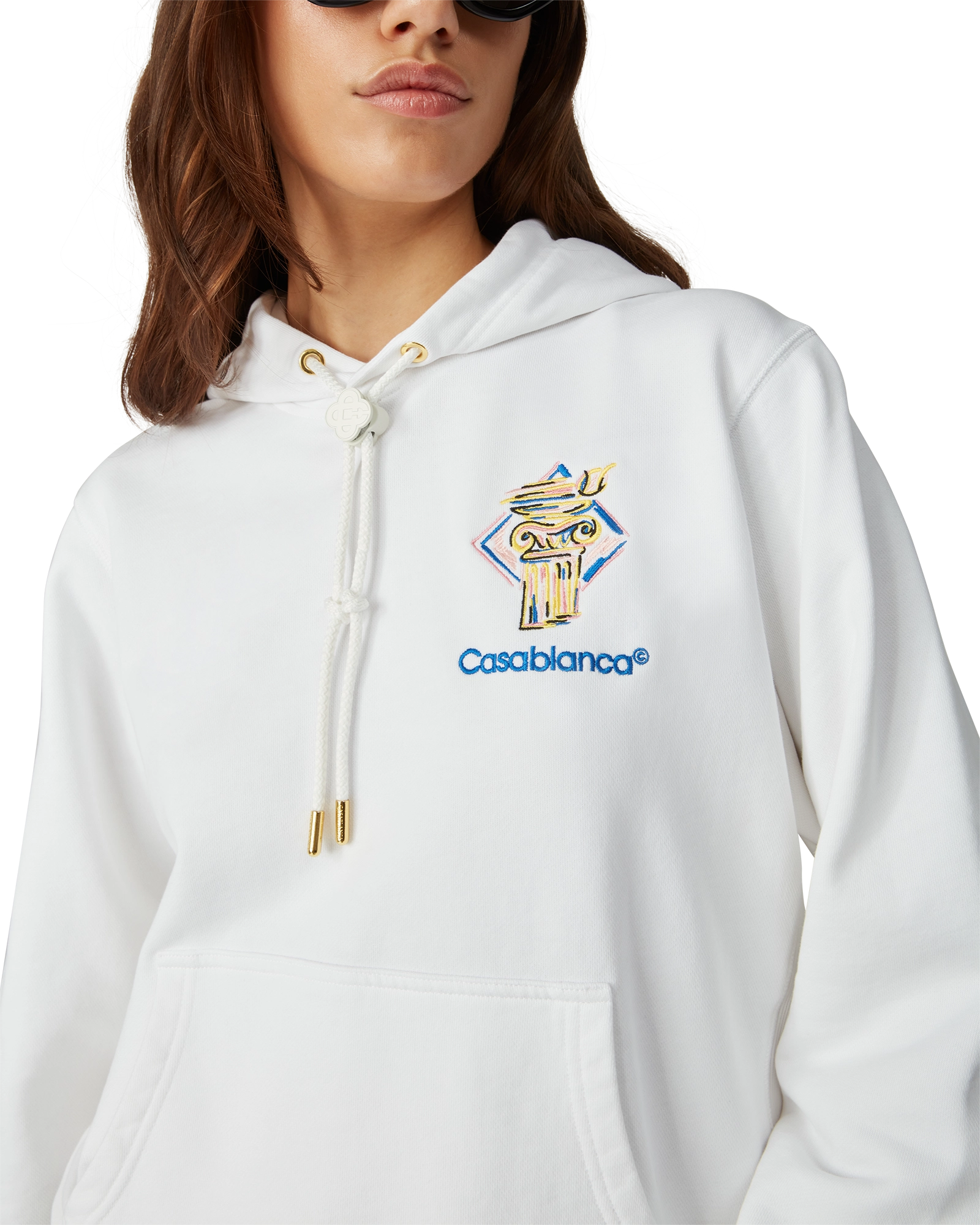 Diamond Column Hooded Sweatshirt