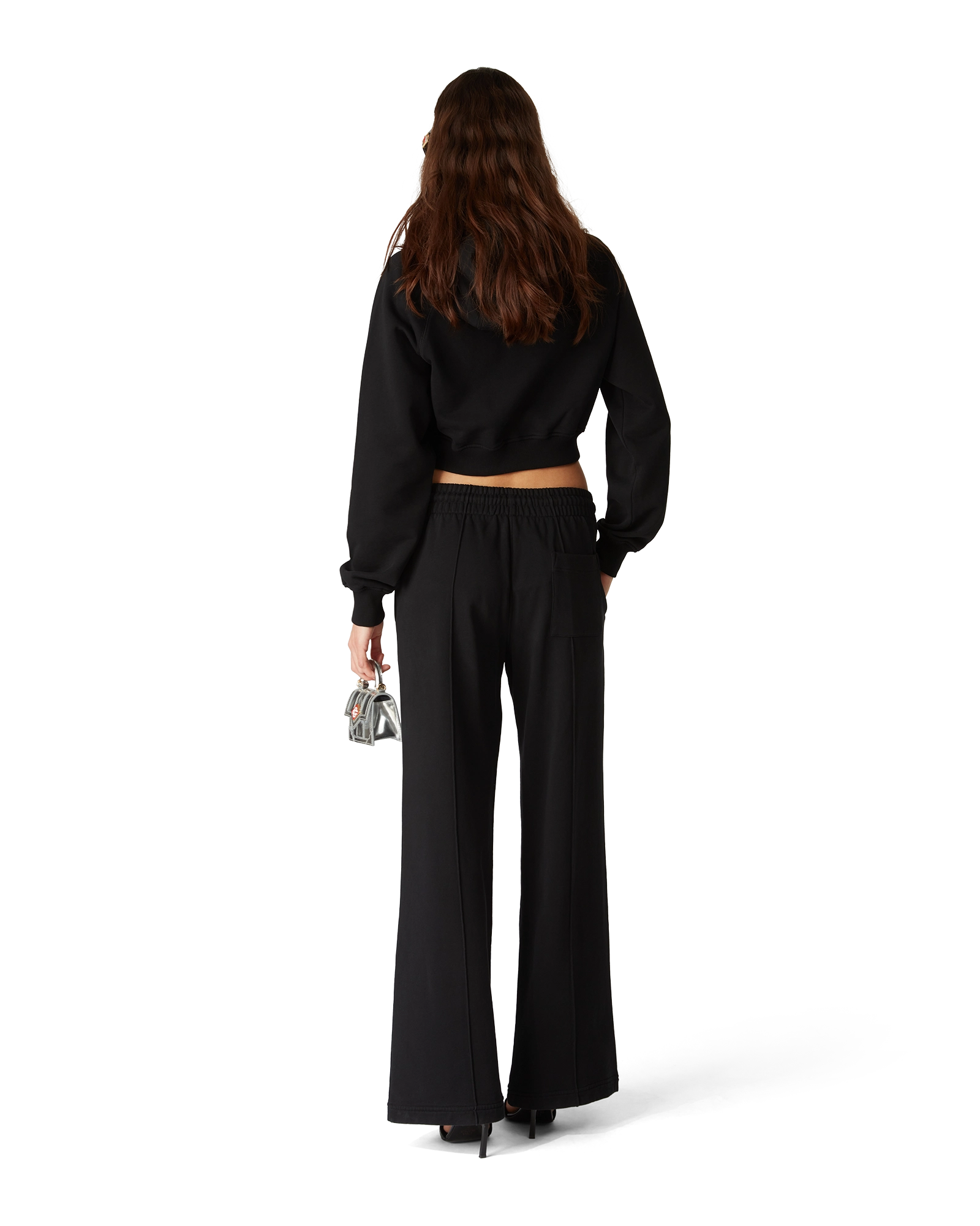 Pearl Diamond Cropped Hooded Sweatshirt