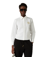 Pearl Diamond Patch Cotton Shirt