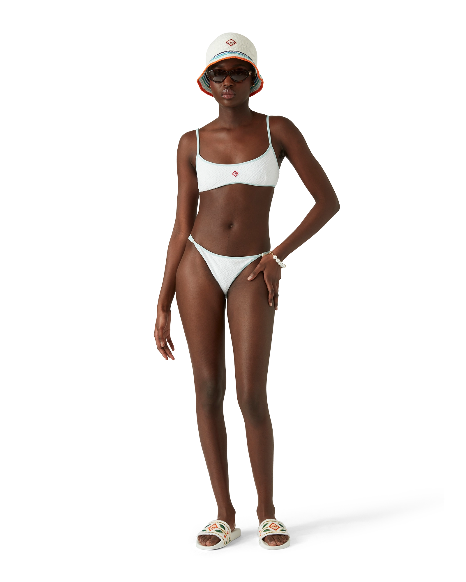 Jacquard Monogram Bikini Top