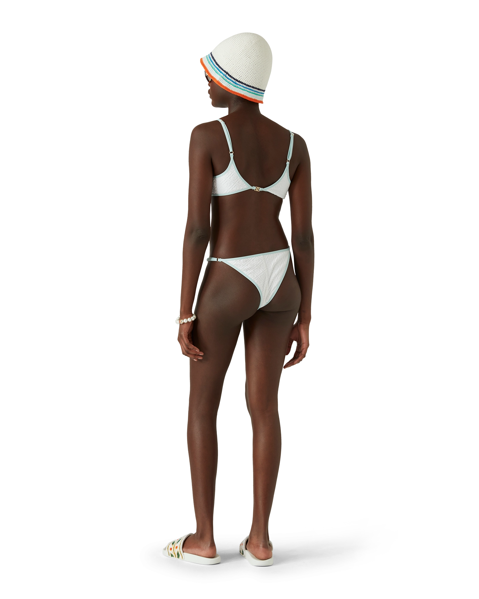 Jacquard Monogram Bikini Top