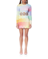 Rainbow Wave Cut-Out Mini Dress