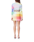 Rainbow Wave Cut-Out Mini Dress