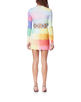 Rainbow Wave Cut-Out Mini Dress