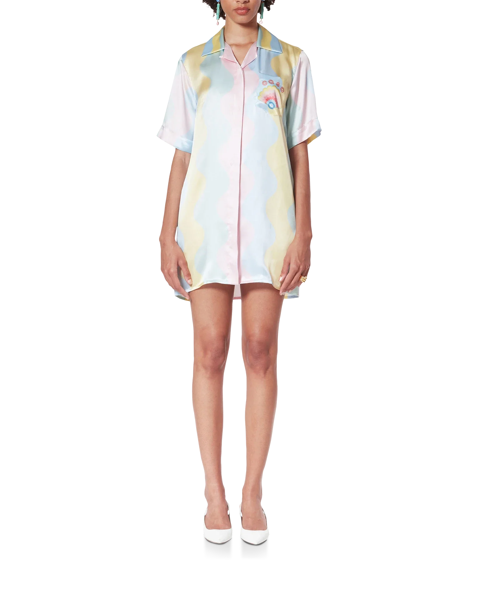 Casa Shell Wave Silk Dress