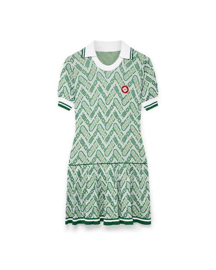 Knitted Ping Pong Monogram Tennis Dress