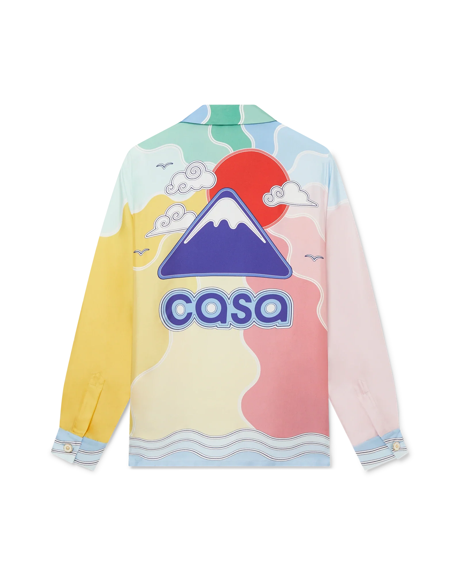 Soleil Levant Long Sleeve Silk Shirt