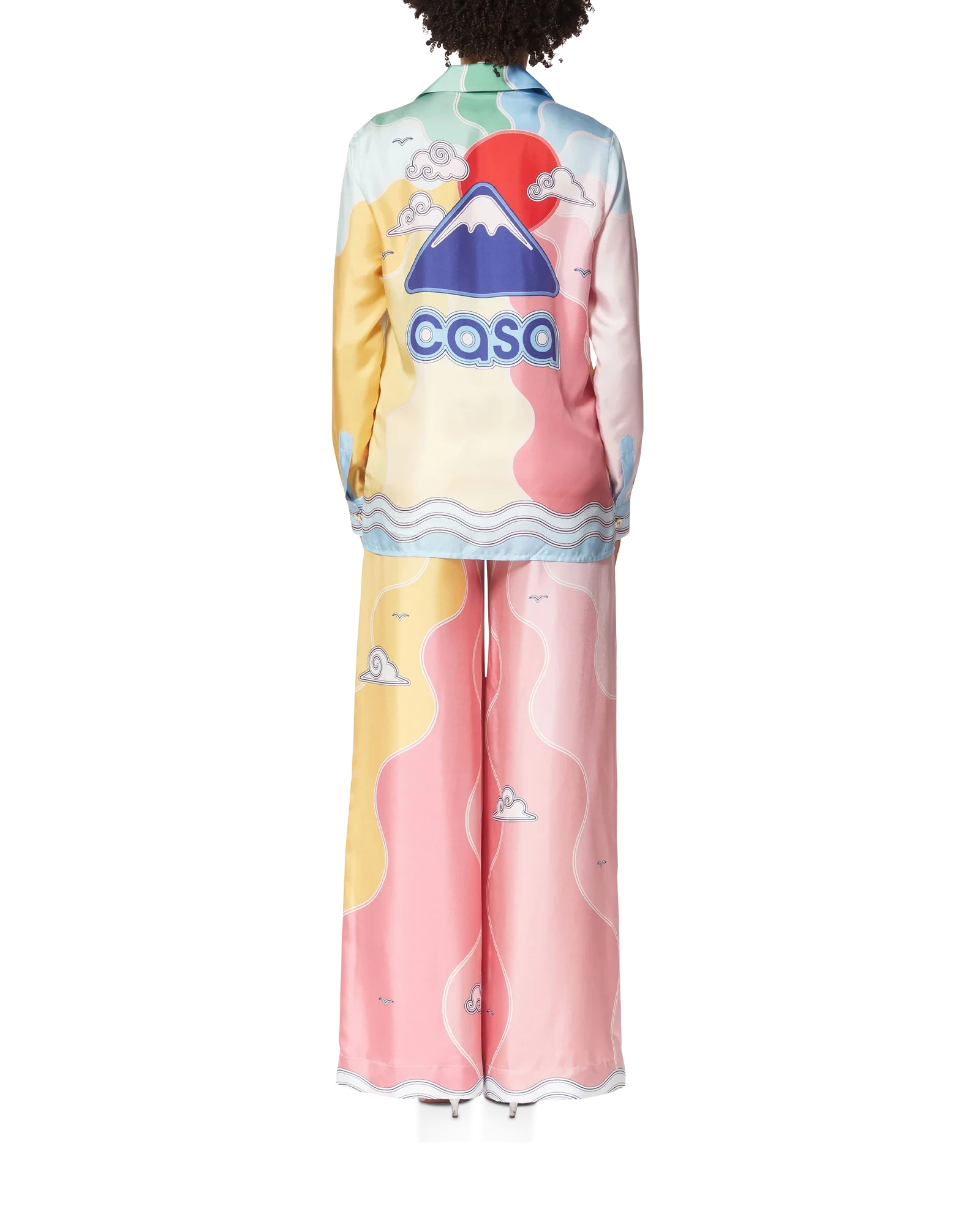 Soleil Levant Long Sleeve Silk Shirt