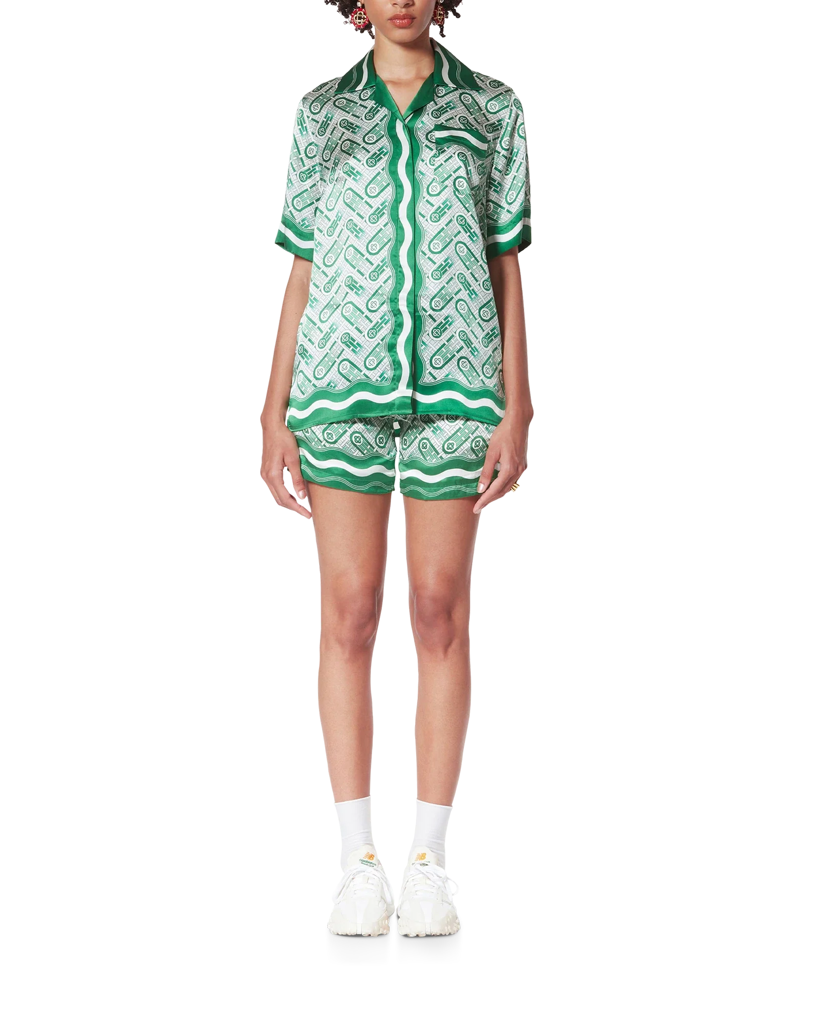 Ping Pong Monogram Silk Shirt