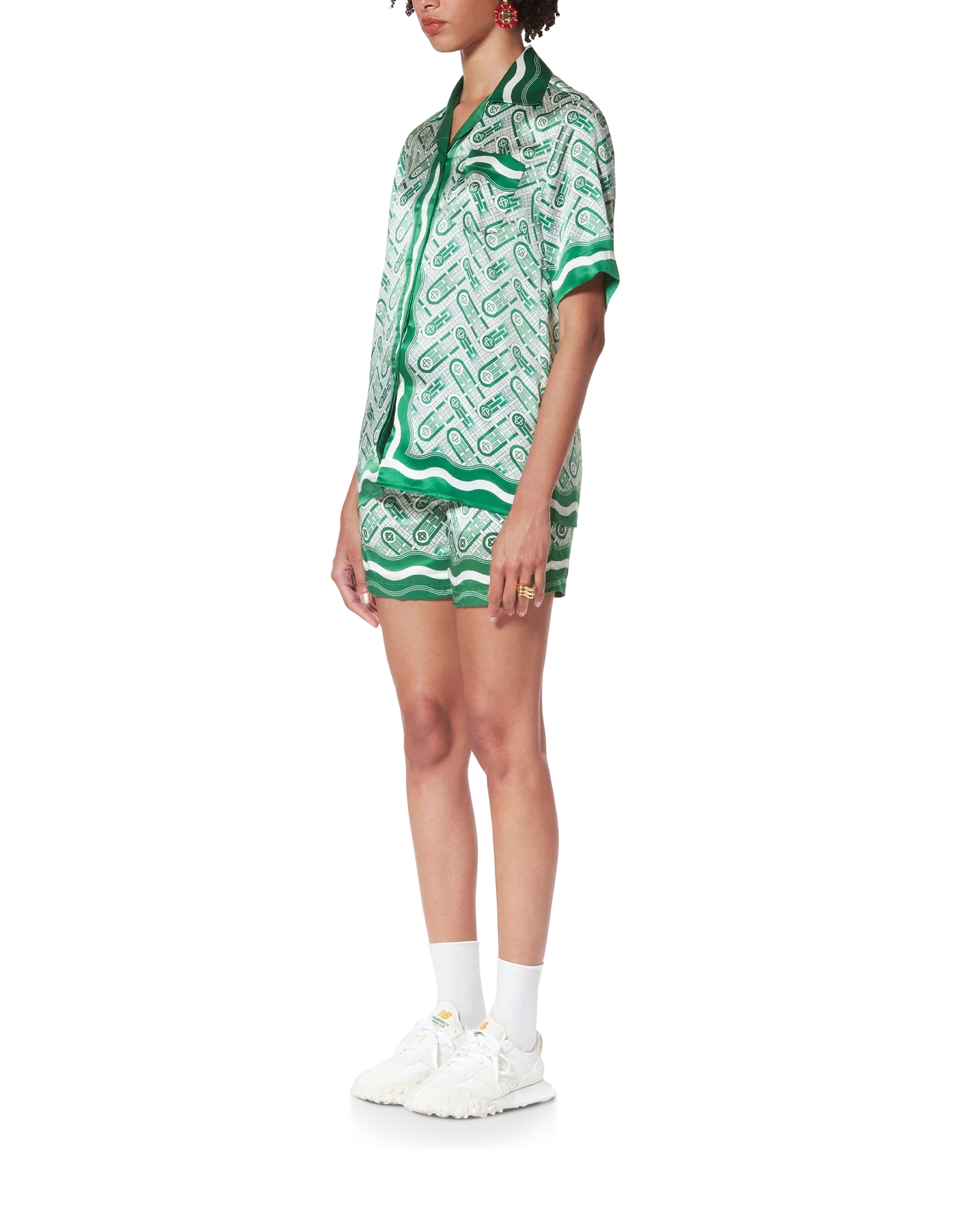 Ping Pong Monogram Silk Shirt