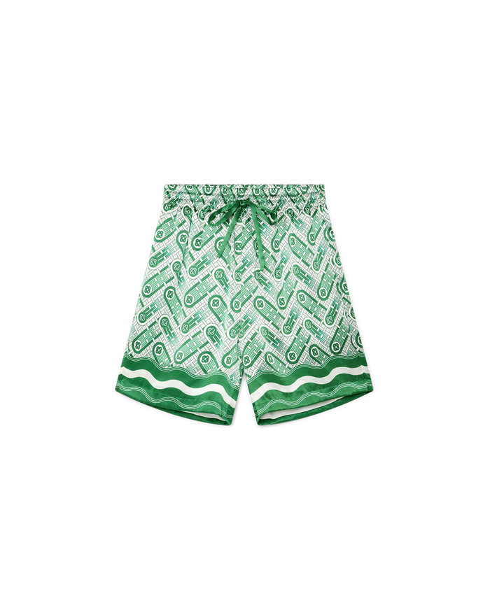 Ping Pong Monogram Silk Shorts