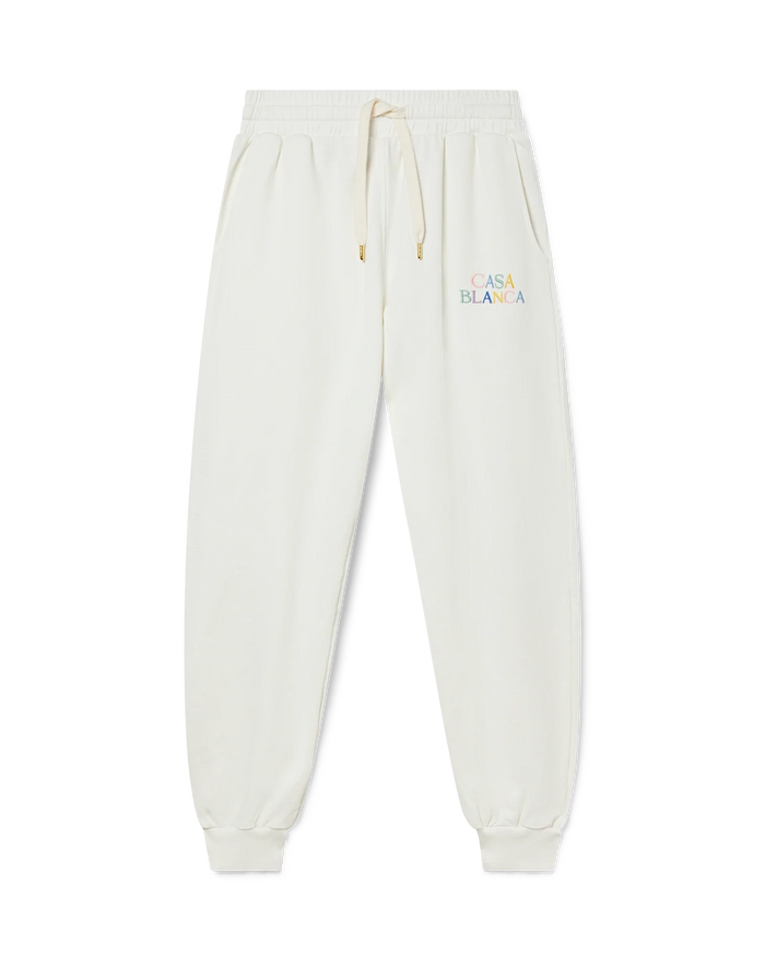 Stacked Logo Embroidered Sweatpants