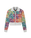 Rainbow Monogram Cropped Zip Up Jumper