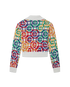 Rainbow Monogram Cropped Zip Up Jumper