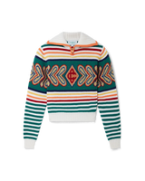 Multicolour Diamond Zip Up Jumper