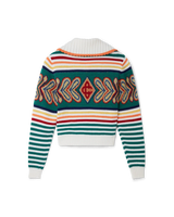 Multicolour Diamond Zip Up Jumper