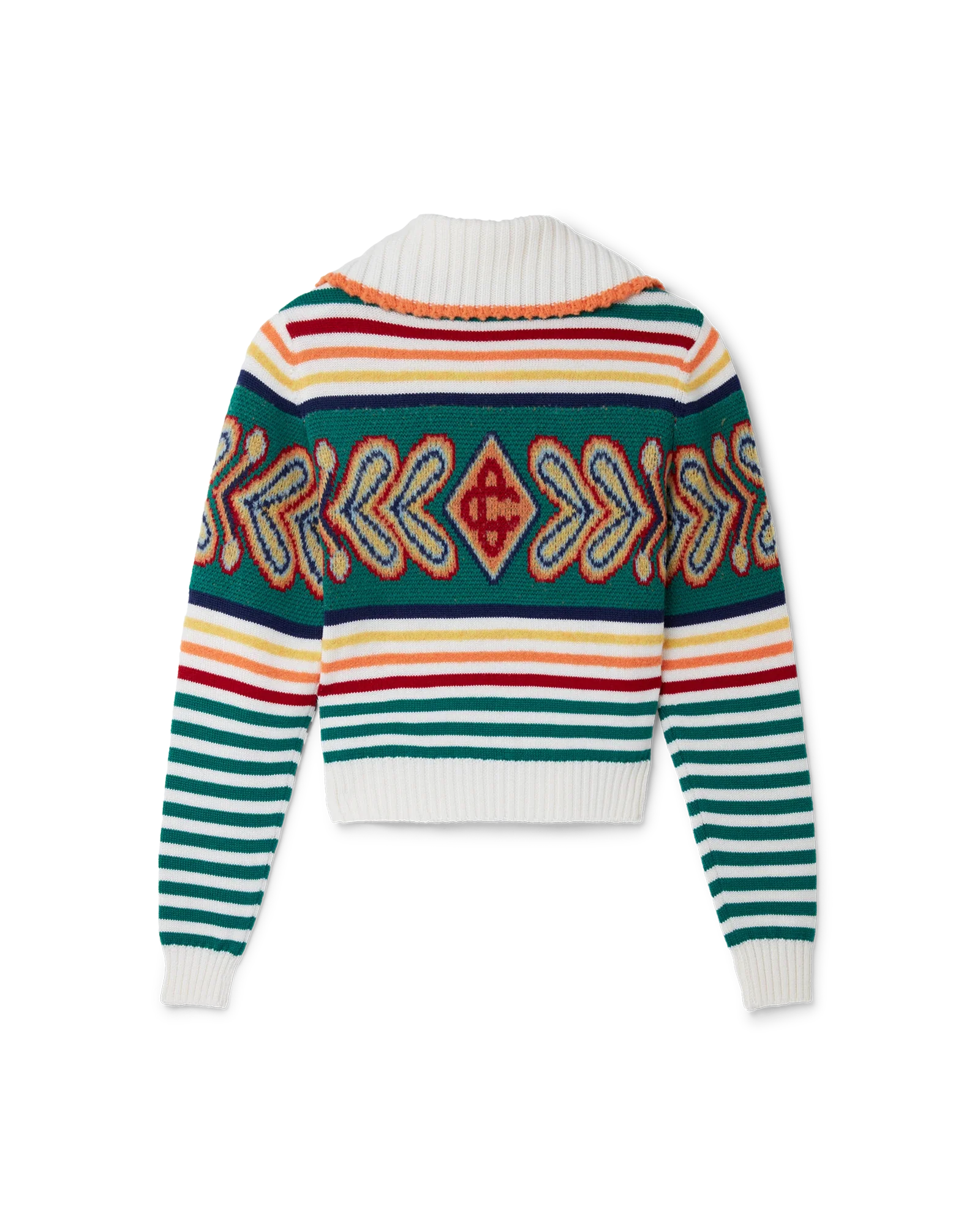 Multicolour Diamond Zip Up Jumper