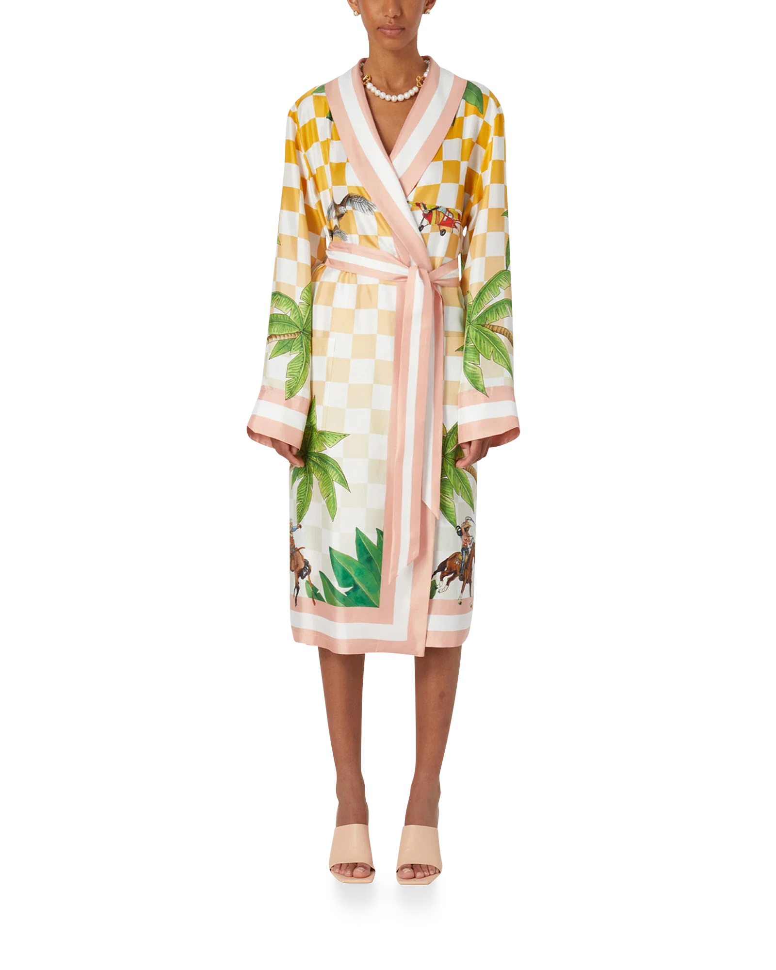 Tennis Club Silk Robe