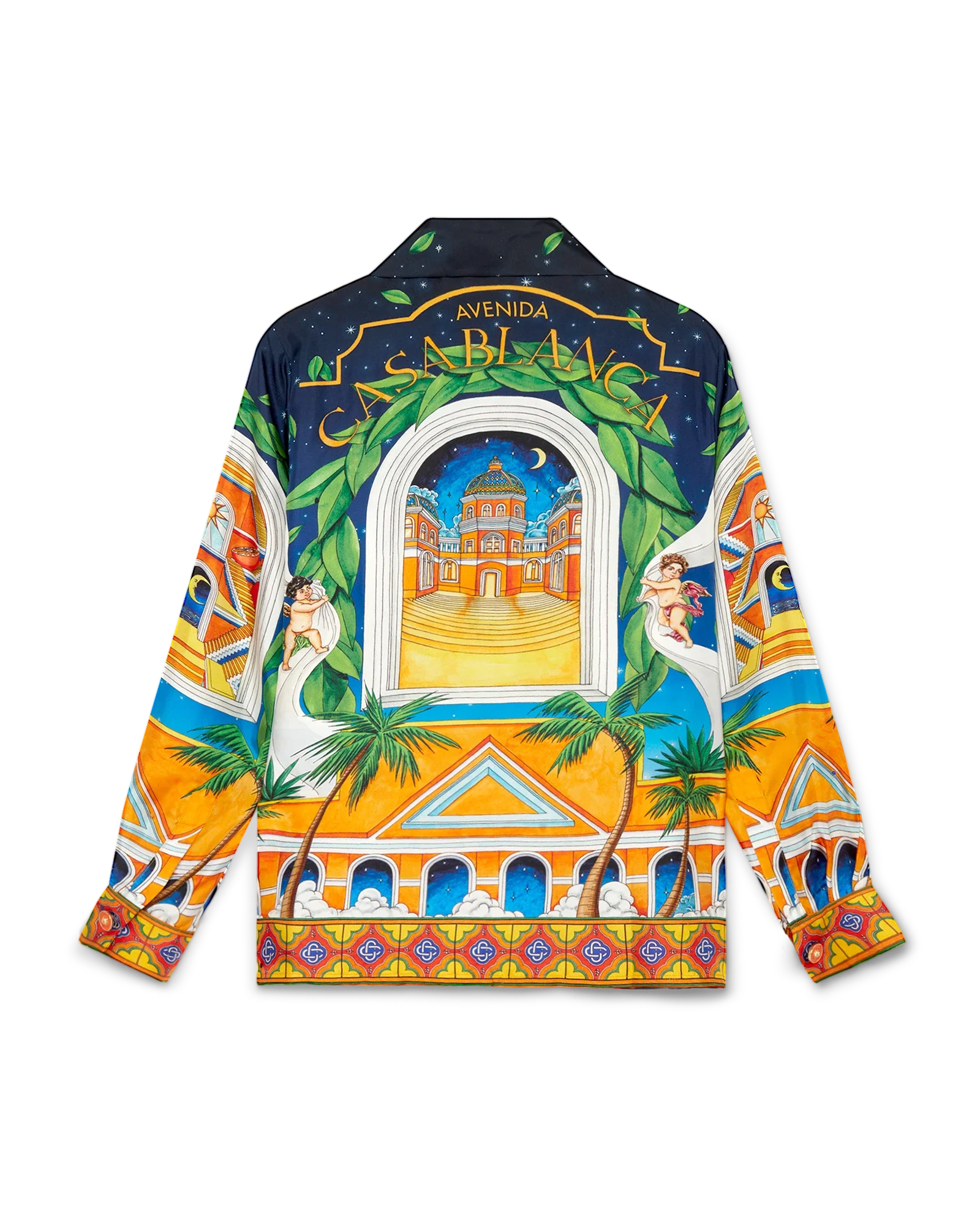 Maison D'Ete Cuban Collar Silk Shirt