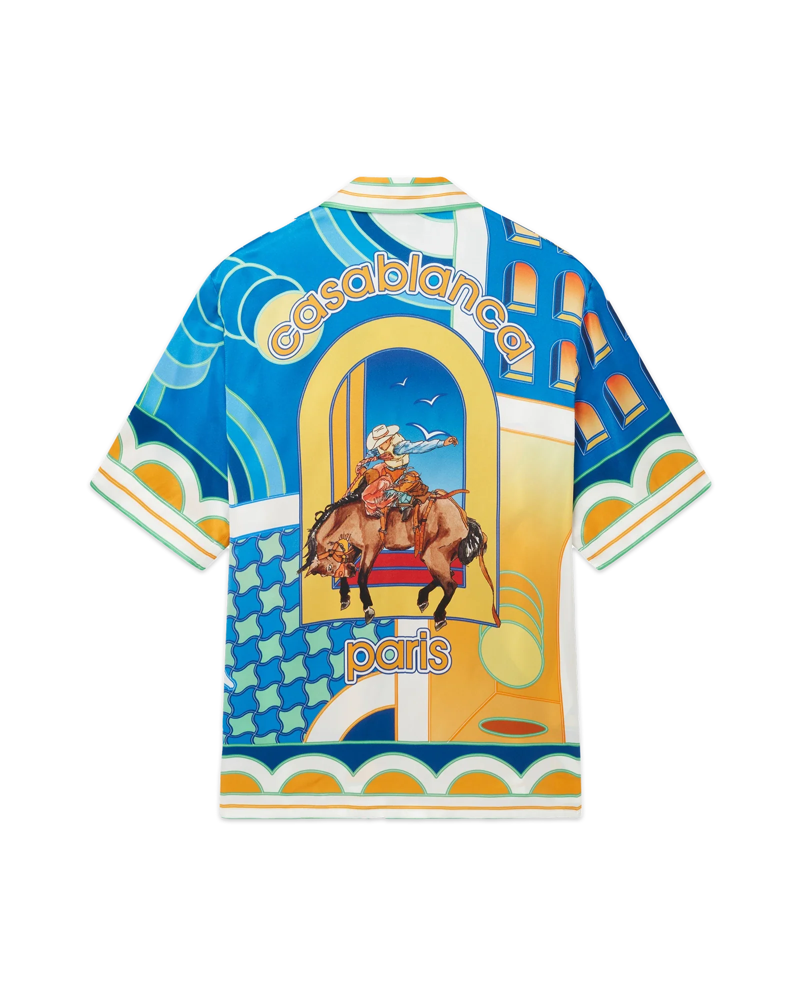 Paysage Short Sleeve Silk Shirt
