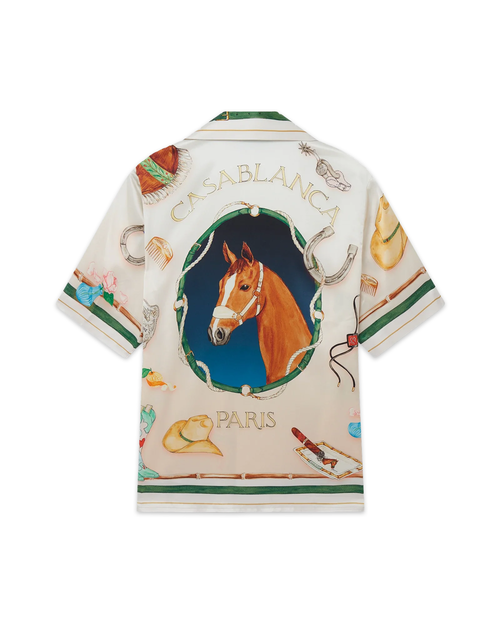 L'Ecurie Blanche Short Sleeve Silk Shirt