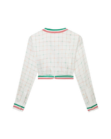 Tennis Club Check Wrap Blouse