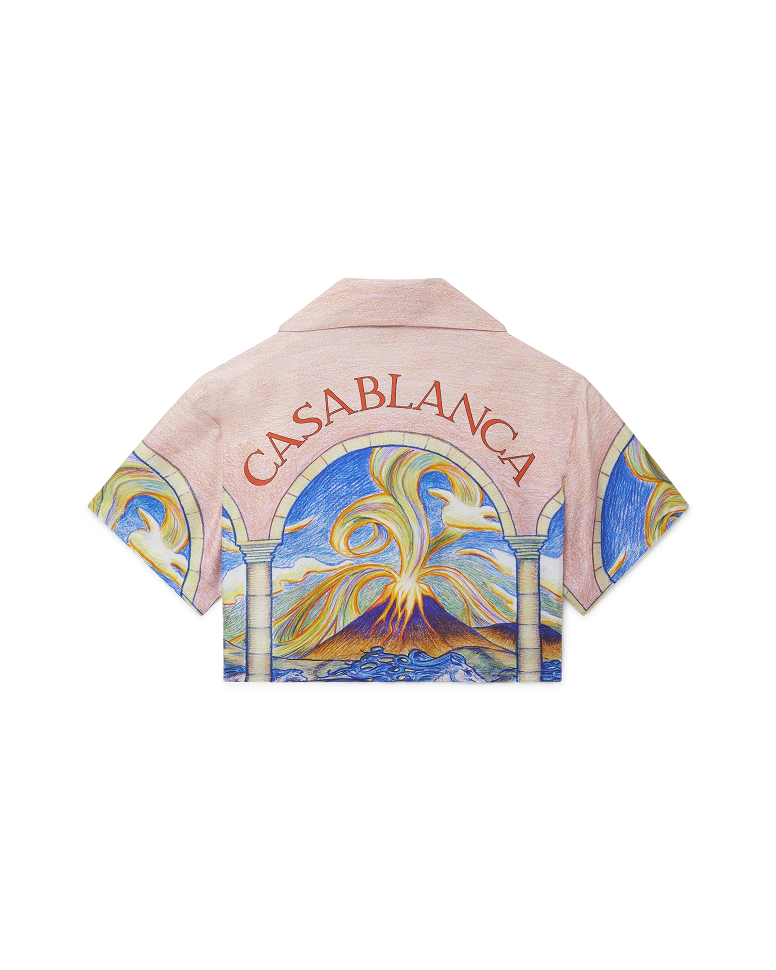 Chevaux Sauvages Cropped Silk Shirt