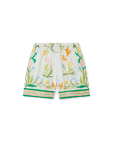 L'Arche Fleurie Silk Shorts