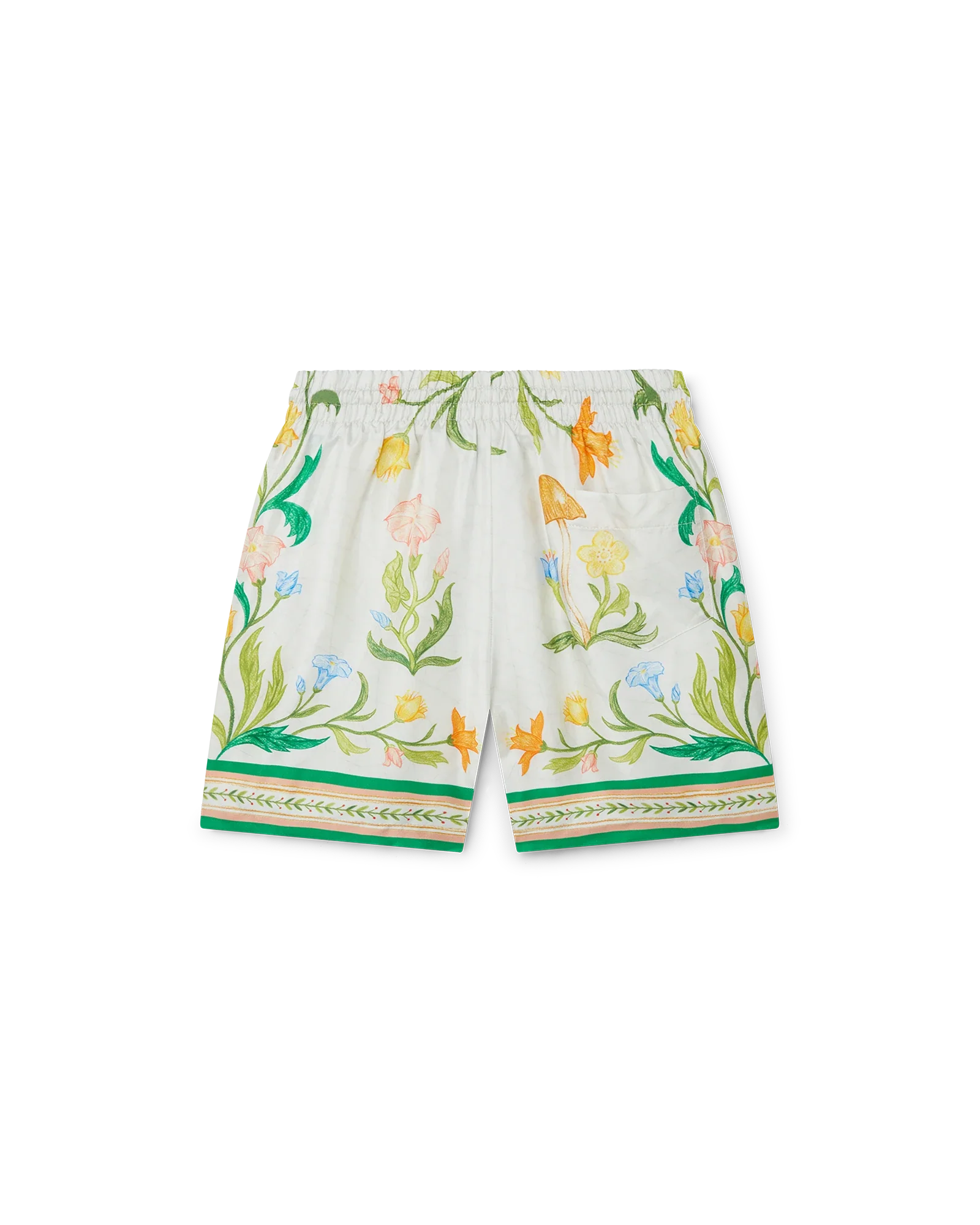 L'Arche Fleurie Silk Shorts