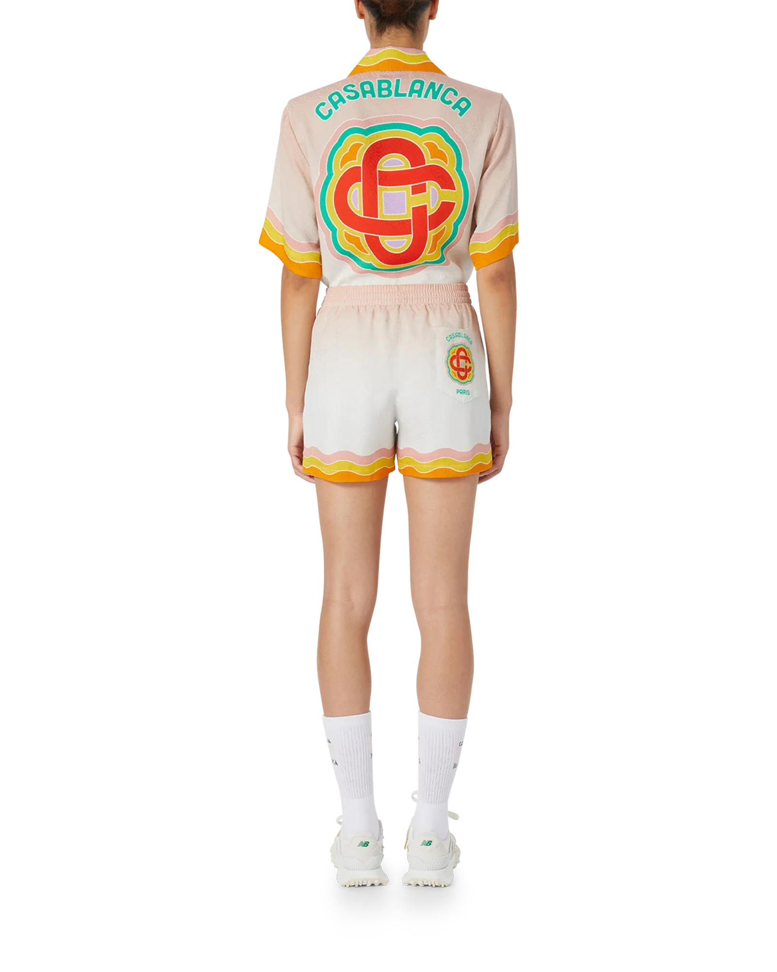 Rainbow Monogram Silk Shorts