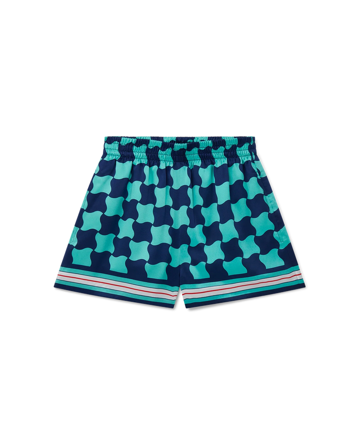 Pool Tile Silk Shorts