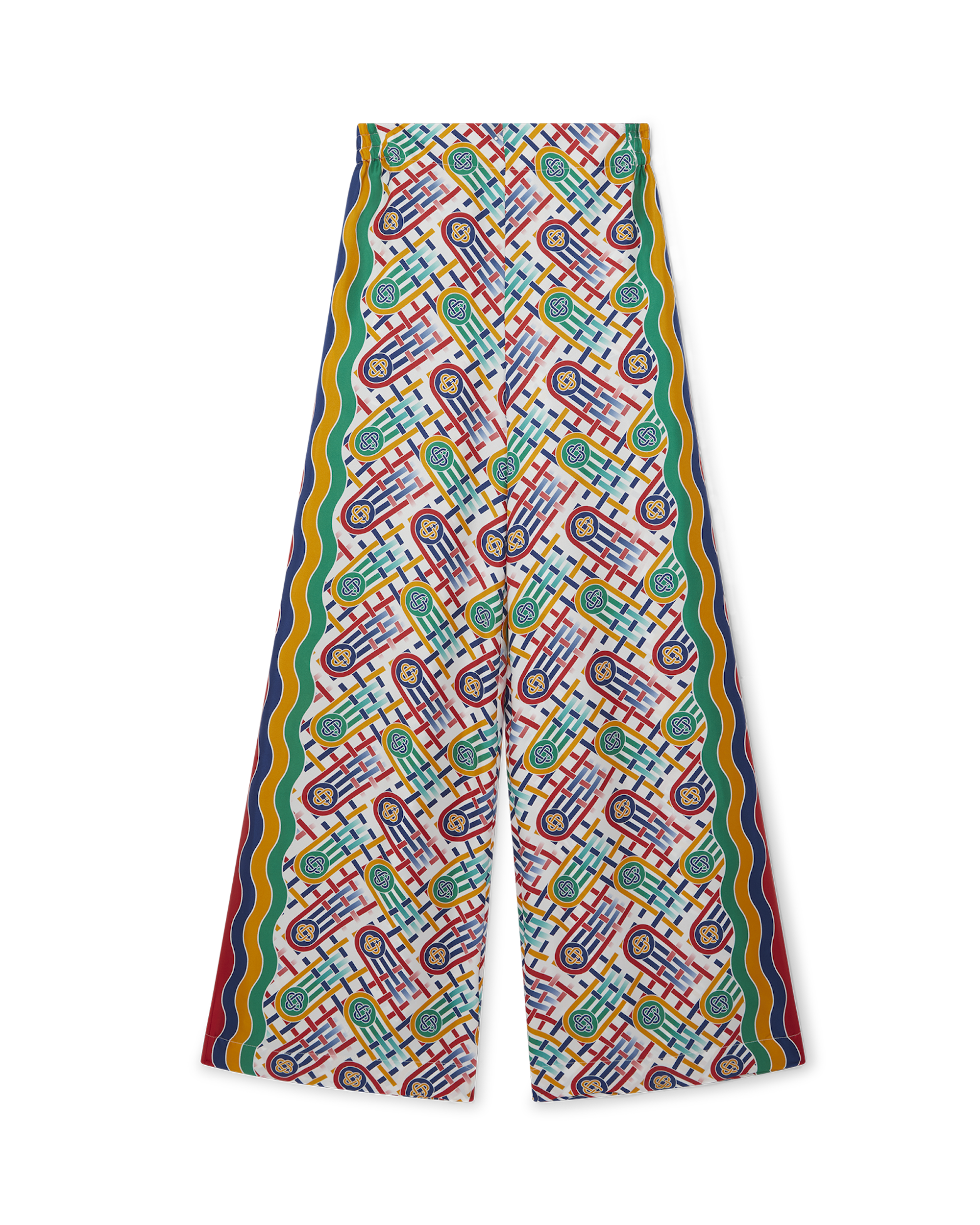 Printed Wide Leg Trousers