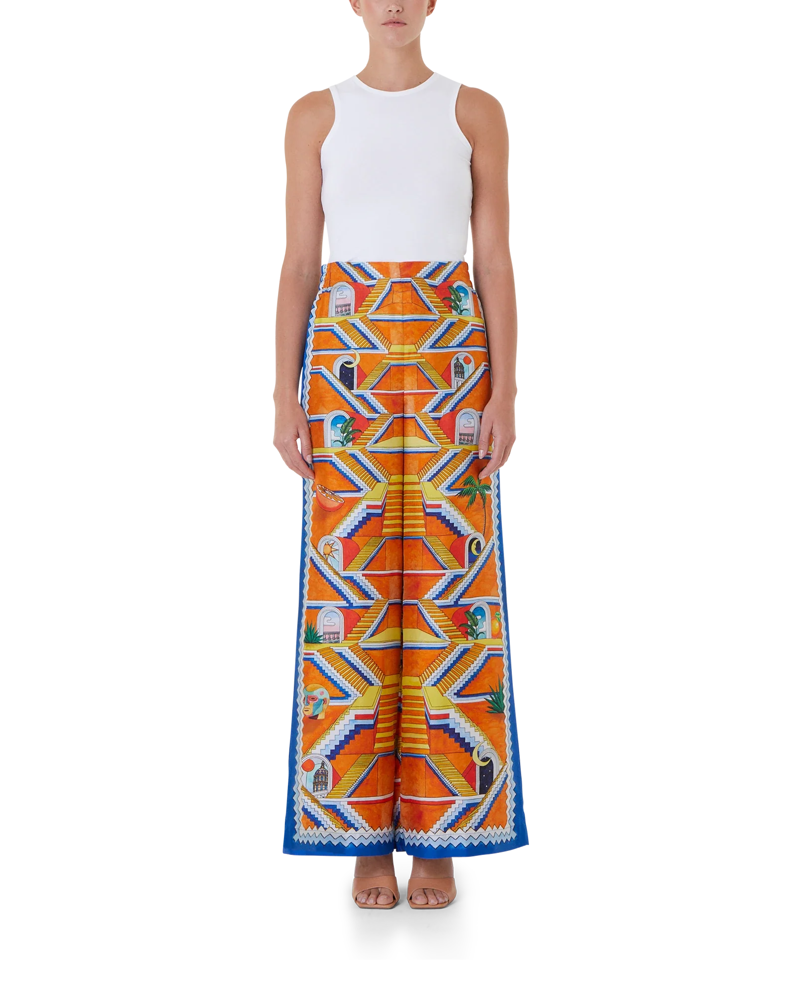 Escalier Infini Silk Wide Leg Trousers