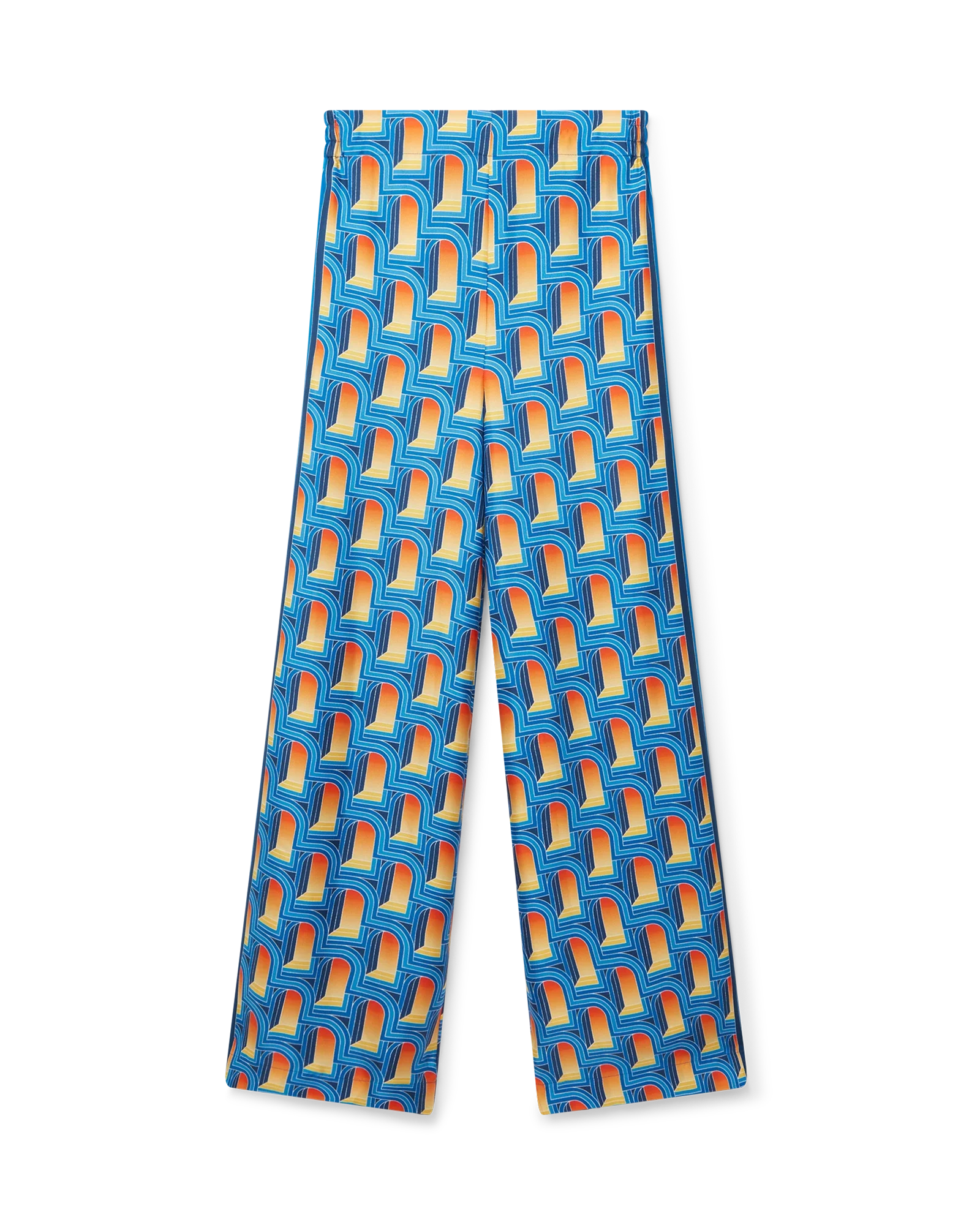 L' Arche De Nuit Silk Wide Leg Trousers