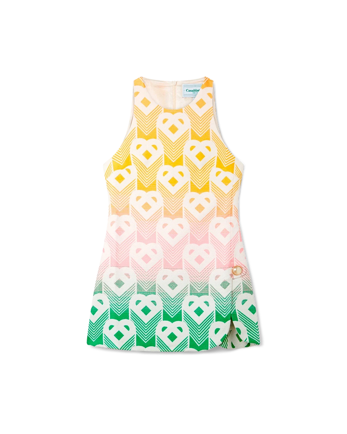 Gradient Heart Monogram Shift Dress