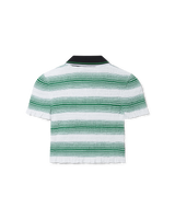 Gradient Striped Polo Top