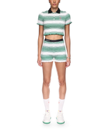 Gradient Striped Polo Top