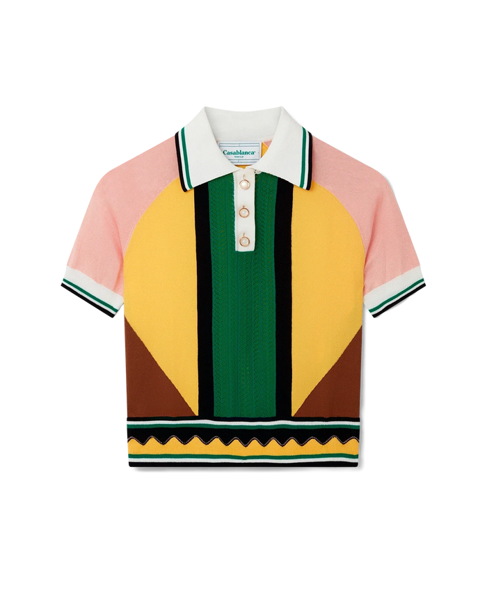 Graphic Panelled Polo