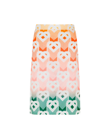 Gradient Heart Monogram Mesh Skirt