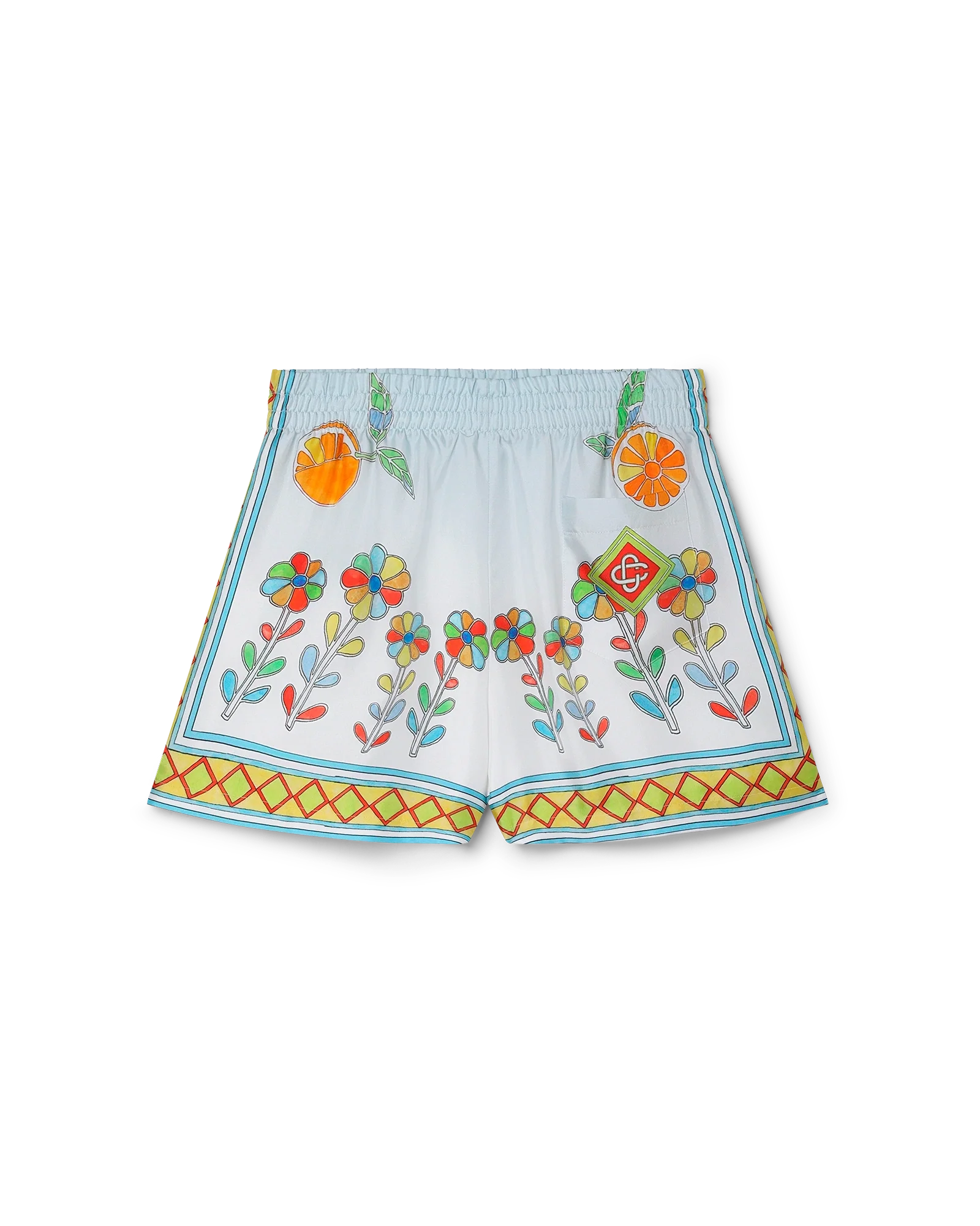 Yoruba Flowers Silk Shorts