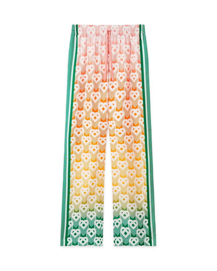 Gradient Heart Monogram Wide Leg Trousers