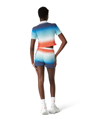 Gradient Shirred Shorts