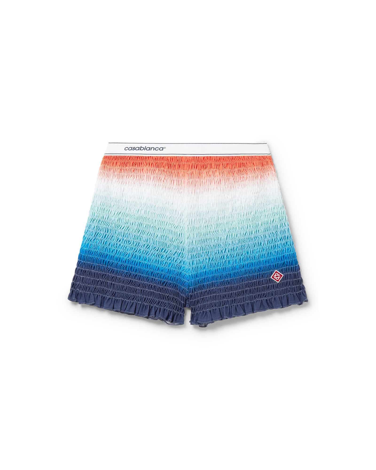 Gradient Shirred Shorts